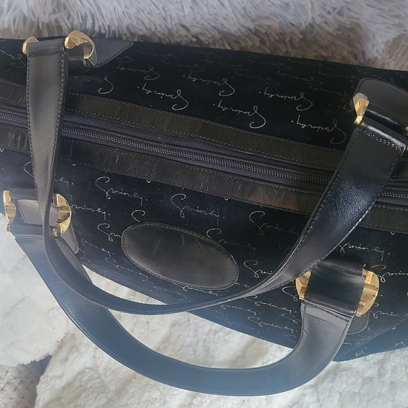Givenchy Rare Vintage Speedy Handbag Monogramed Black Suede - Picture 7 of 16